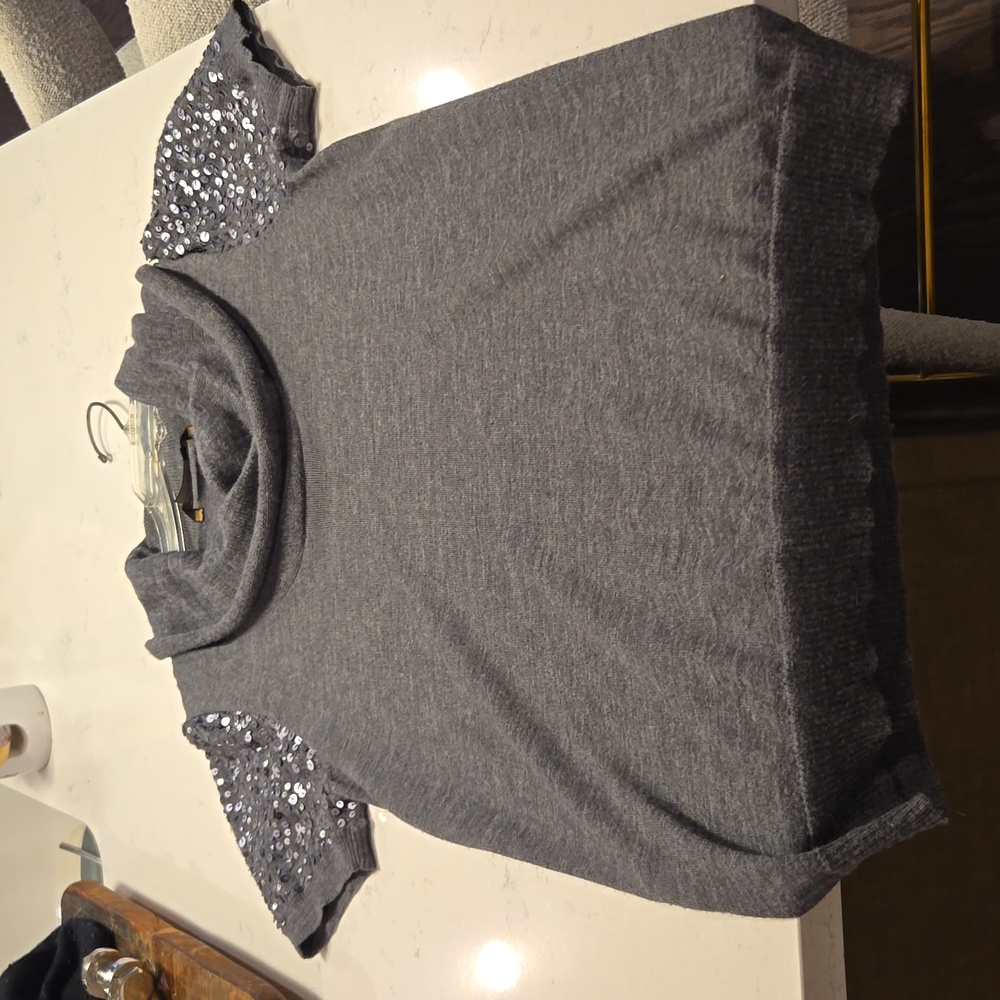 Beautiful cowl neck sequin sweater